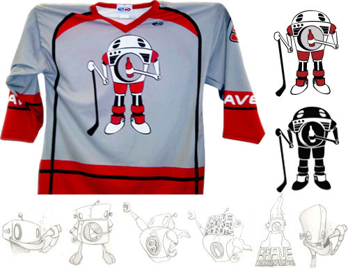 Image of Hockey Team Jersey Logo Design: Brave Jersey