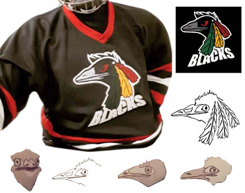 Image of Hockey Team Jersey Logo Design: Blacks Jersey